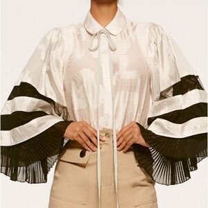 Adam‎ Lippes Dress Silk Cotton Jacquard Mini Sz XS 0